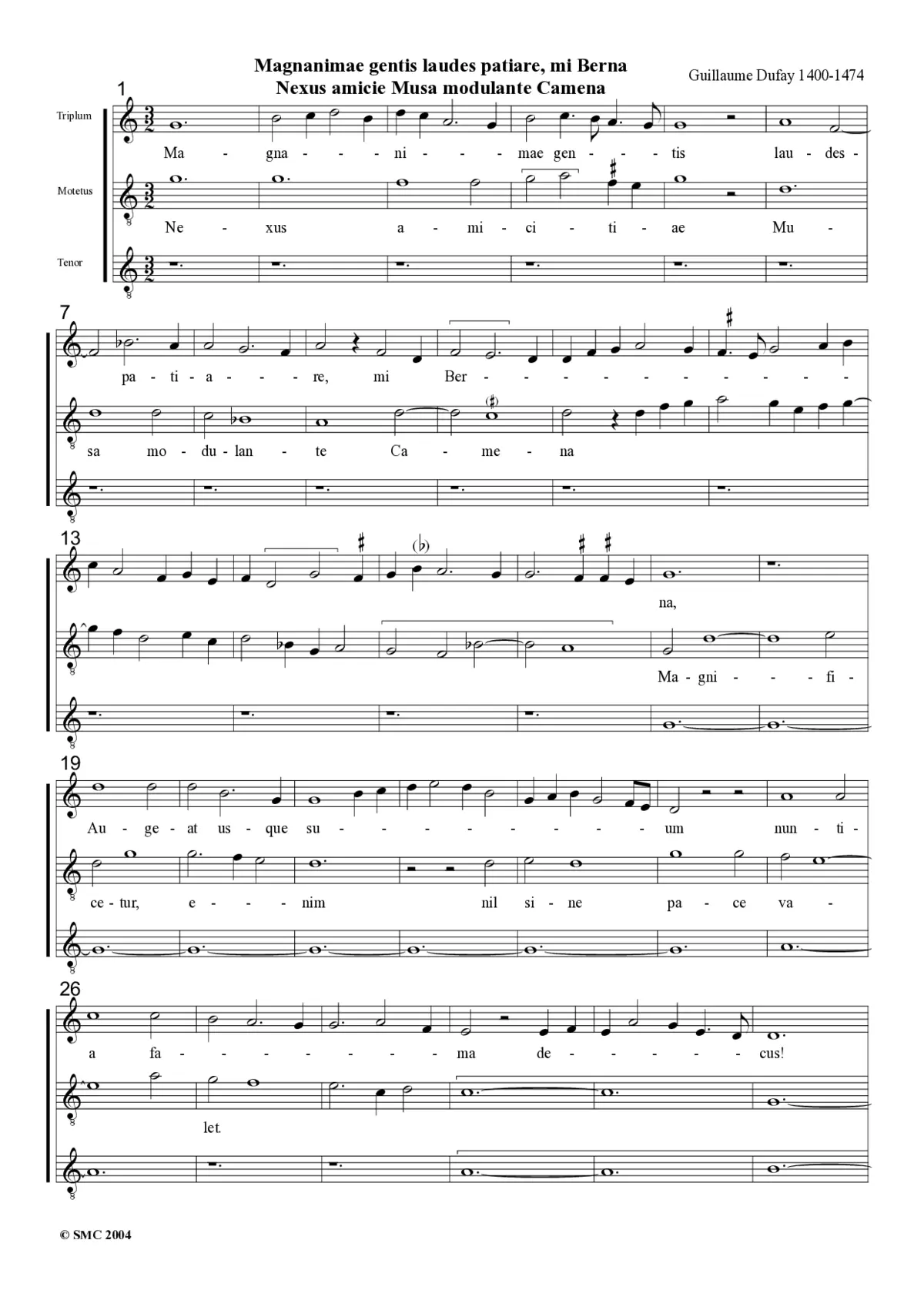 Magnanimae gentis laudes patiare, mi Berna - Nexus amicie Musa modulante Camena - Page 1