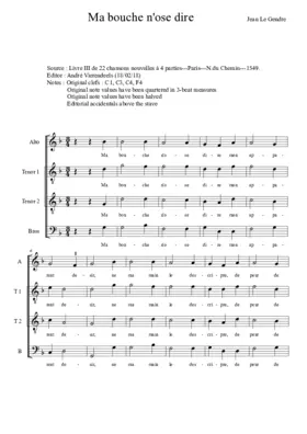 Ma bouche n'ose dire