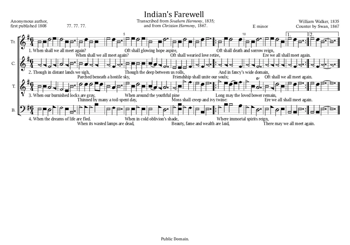 Indian's Farewell - Page 1