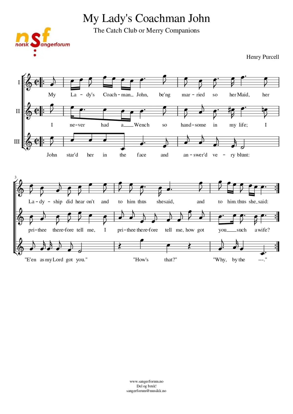 My Lady's Coachman John - Page 1