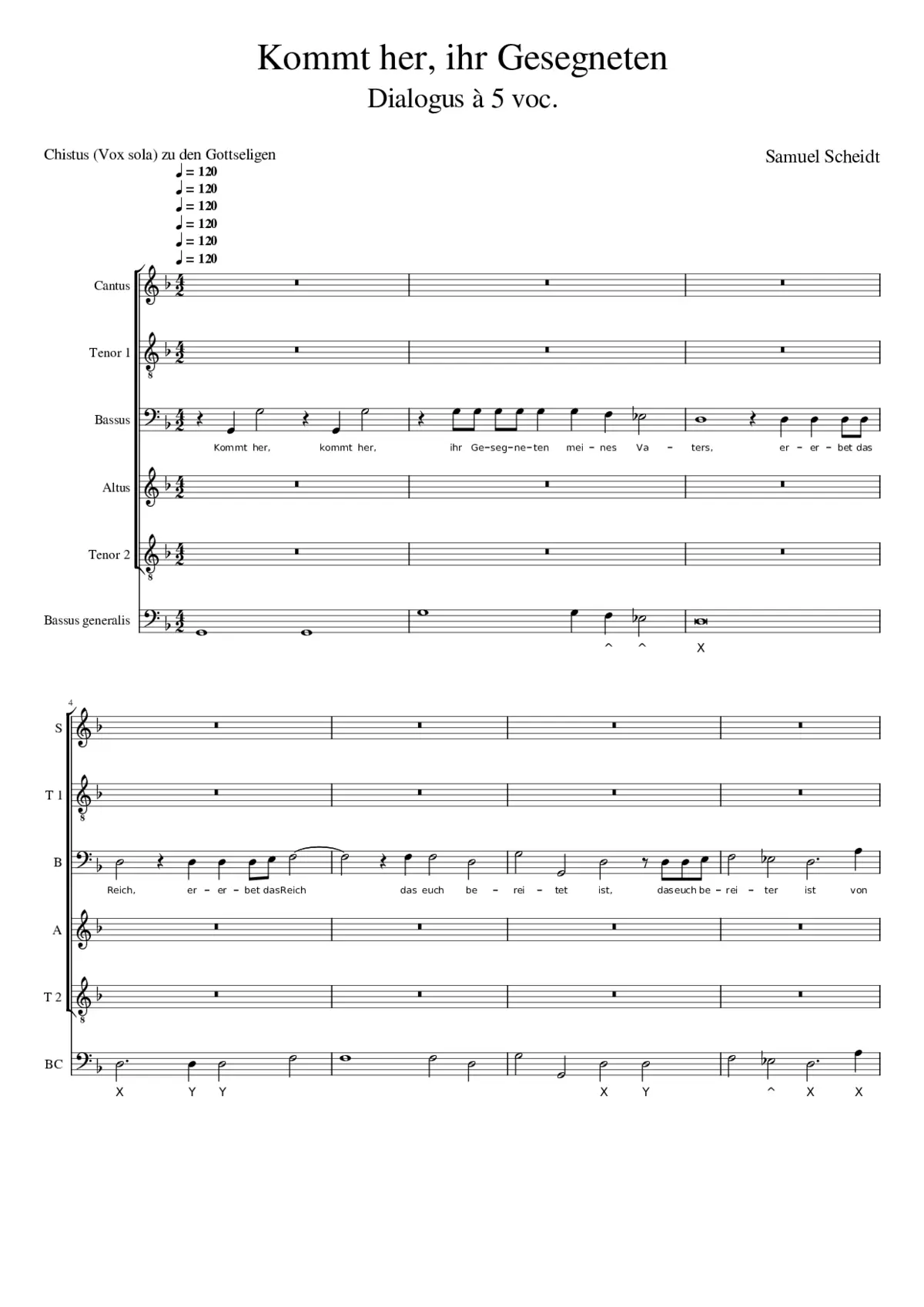 Kommt her ihr Gesegneten - Page 1