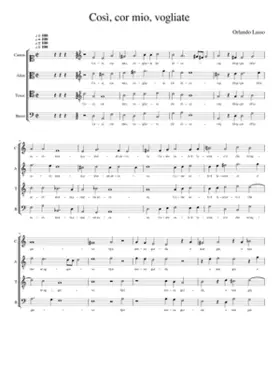 Così cor mio vogliate