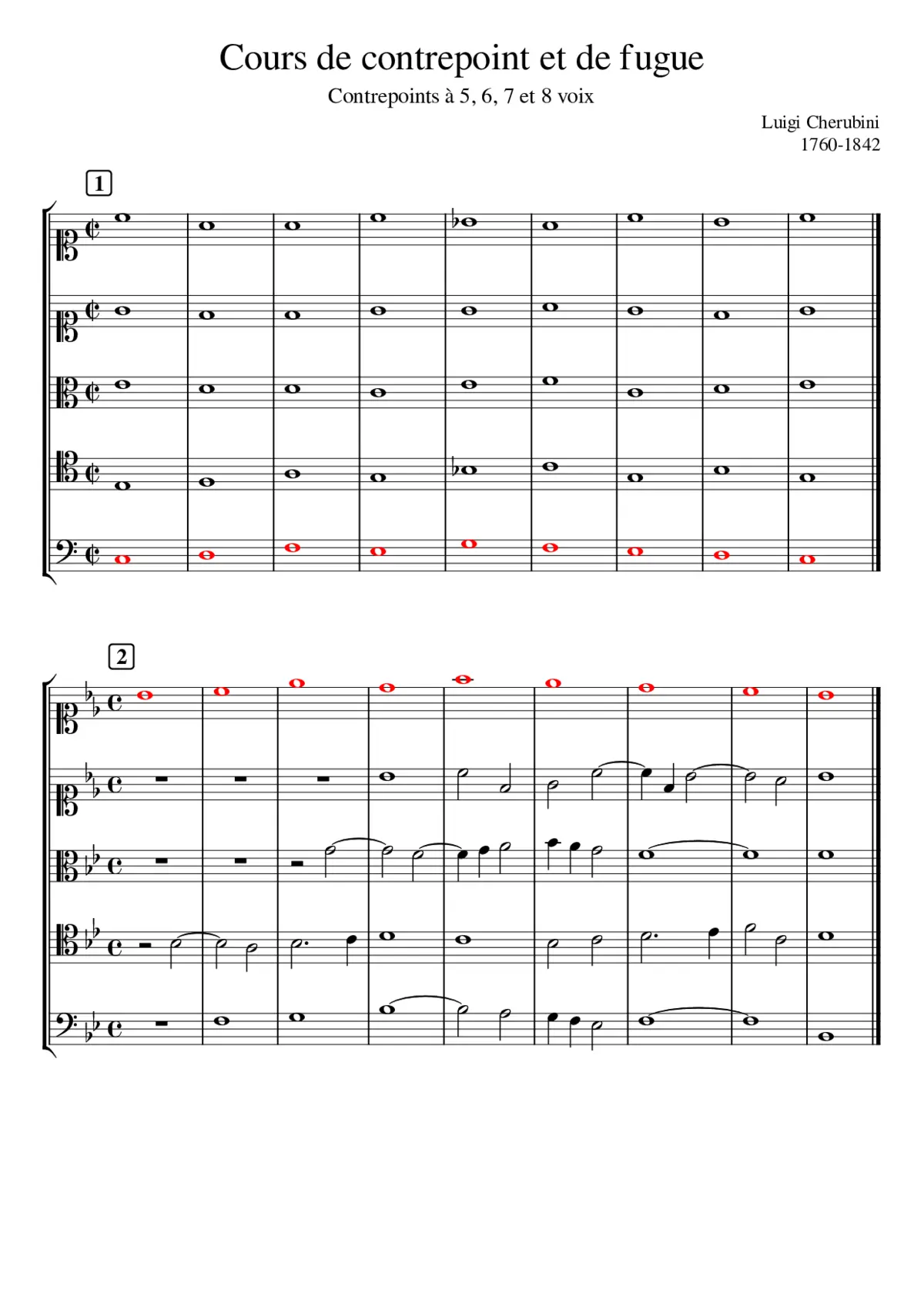 Cours de contrepoint et de fugue - Page 1