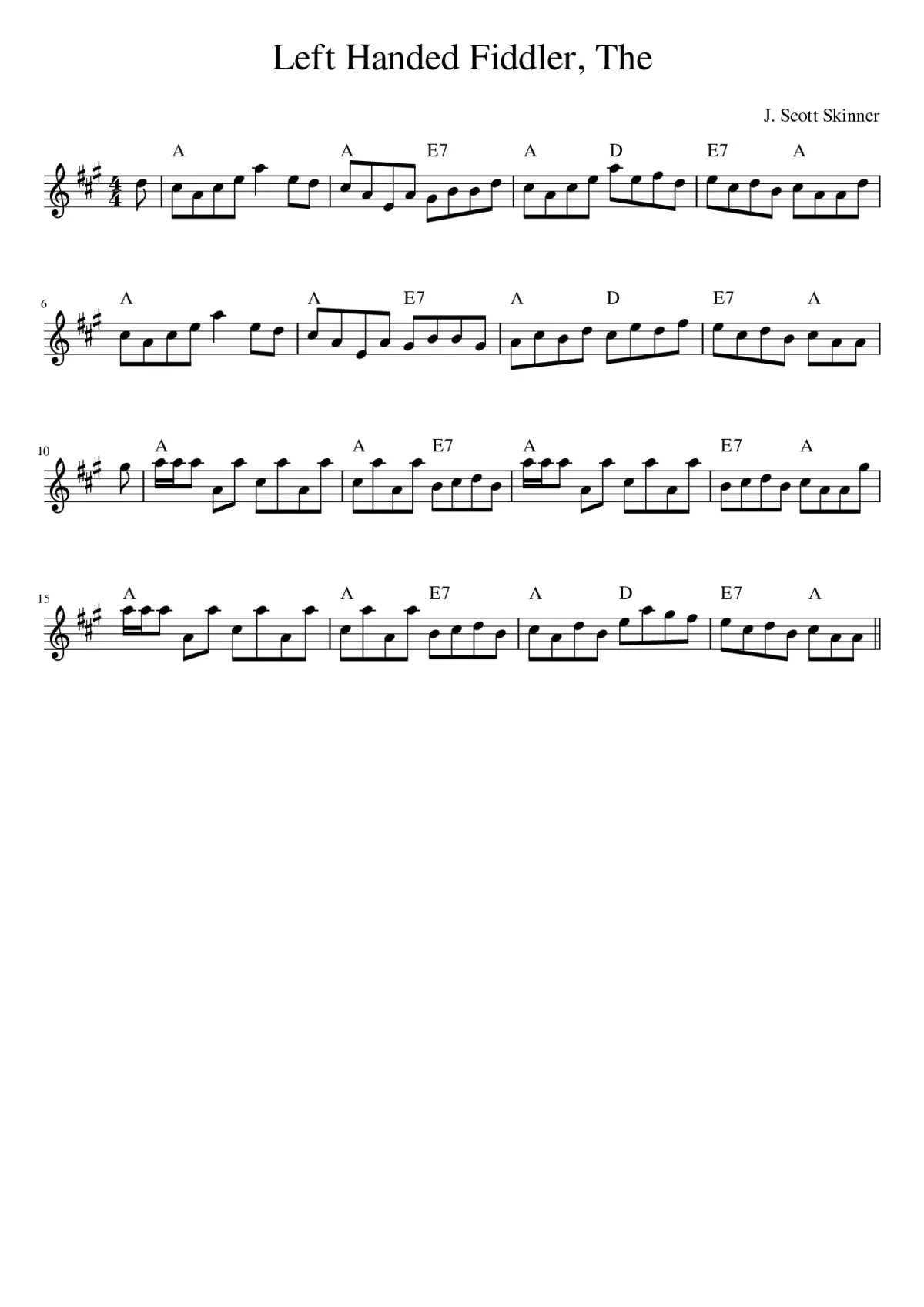 The Left Handed Fiddler - Page 1