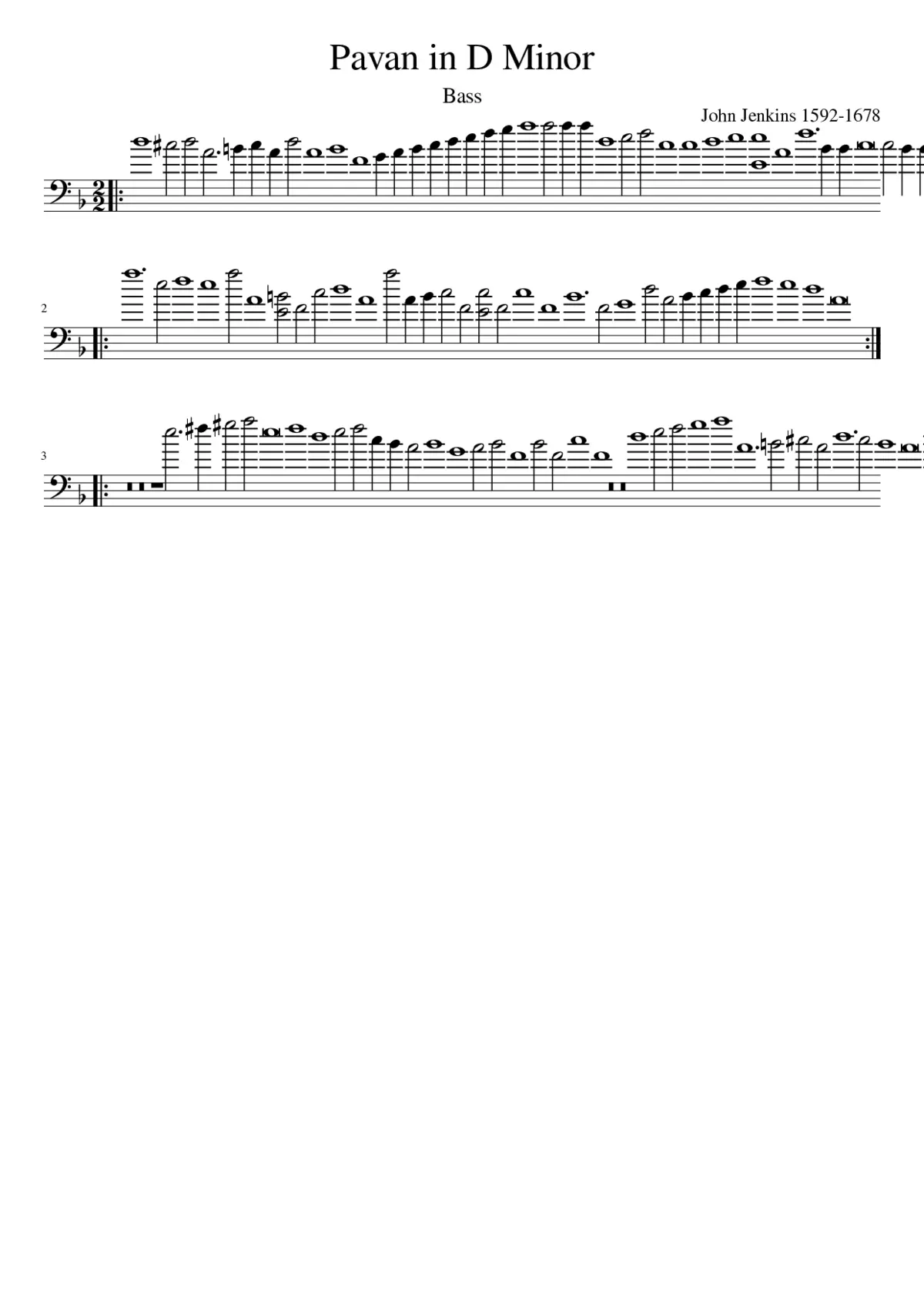 Pavan in D Minor - Page 1