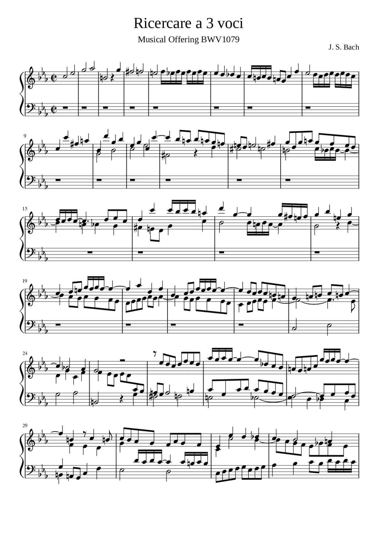 Musikalisches Opfer BWV 1079 - Page 1