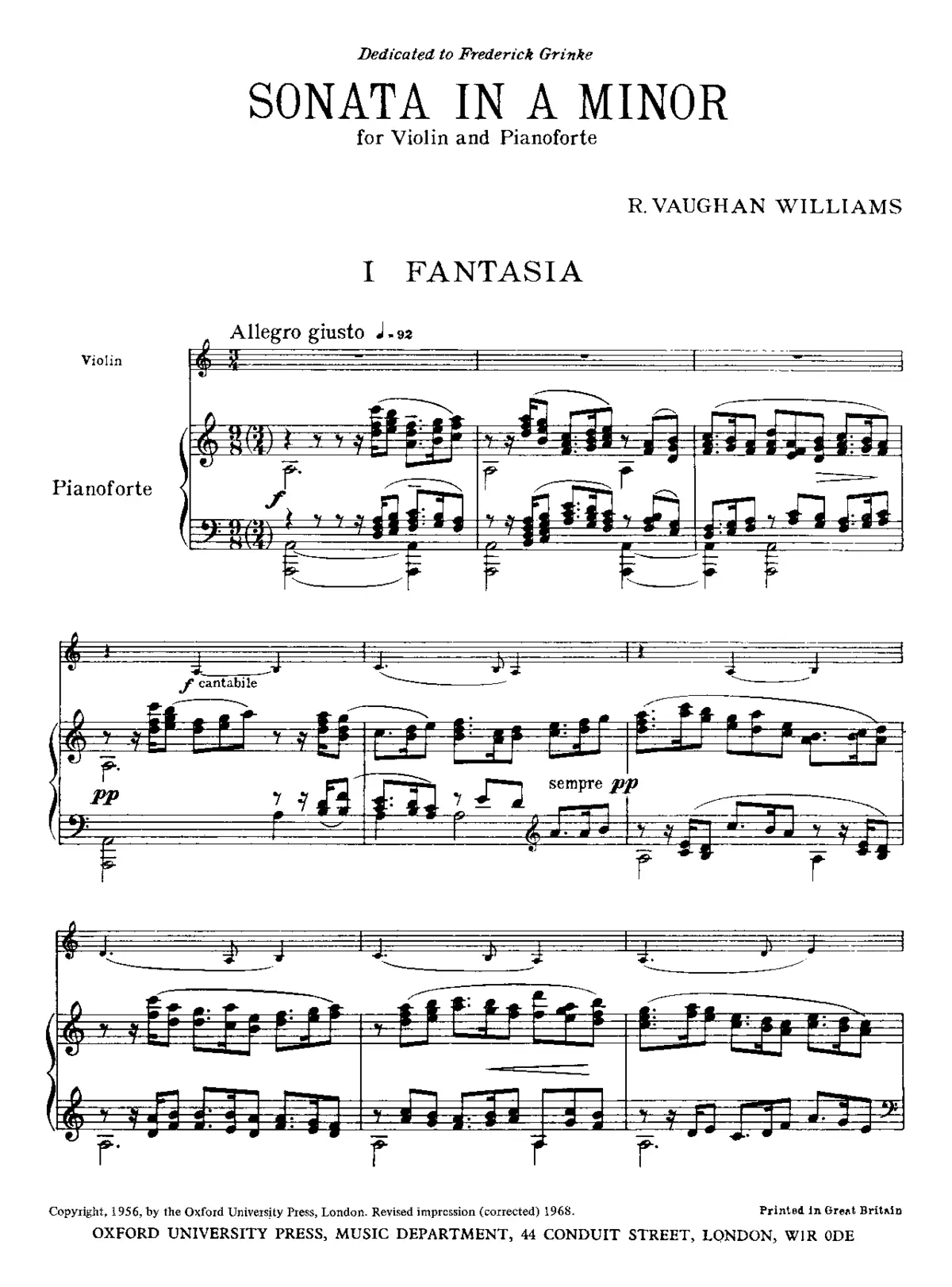 Violin Sonata - Page 1