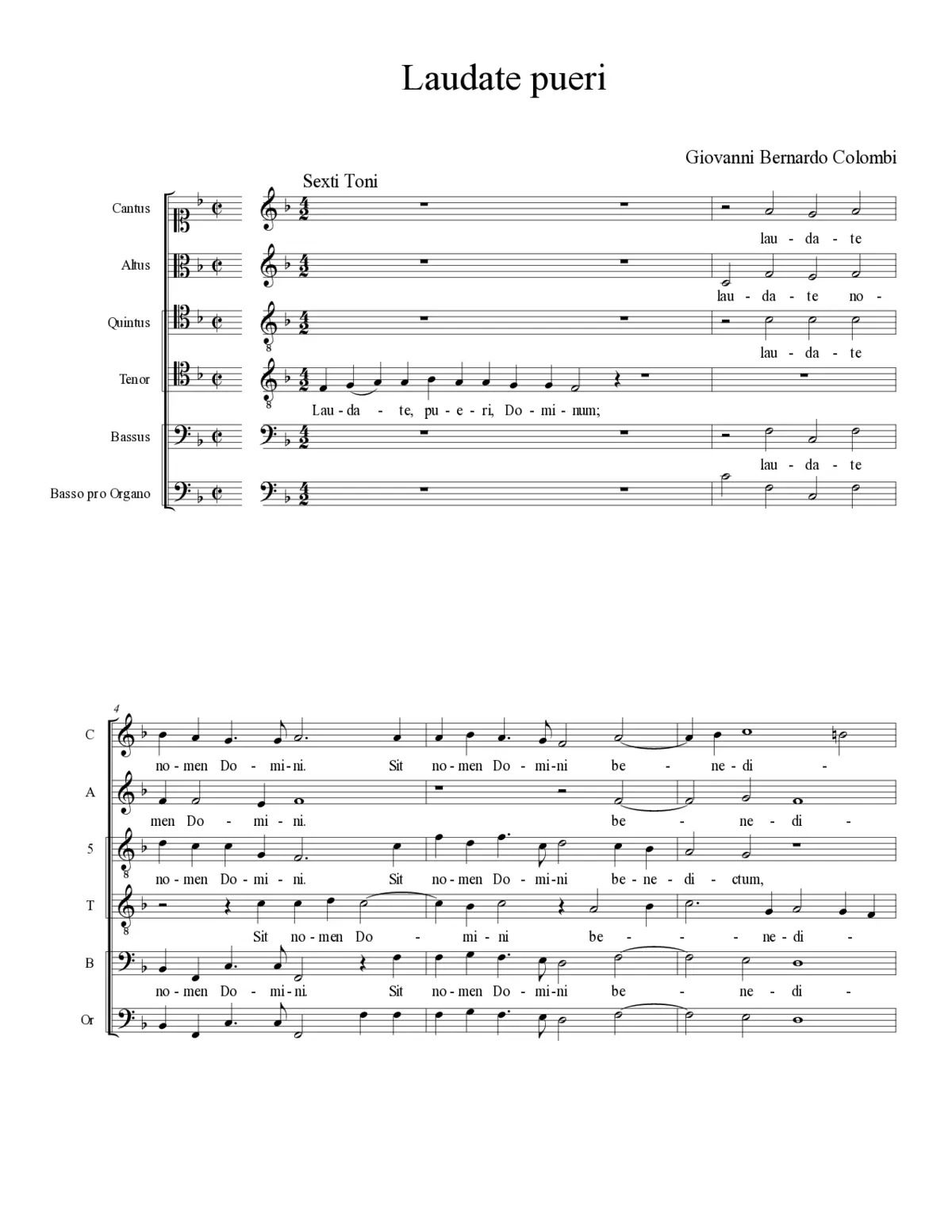 Laudate pueri - Page 1