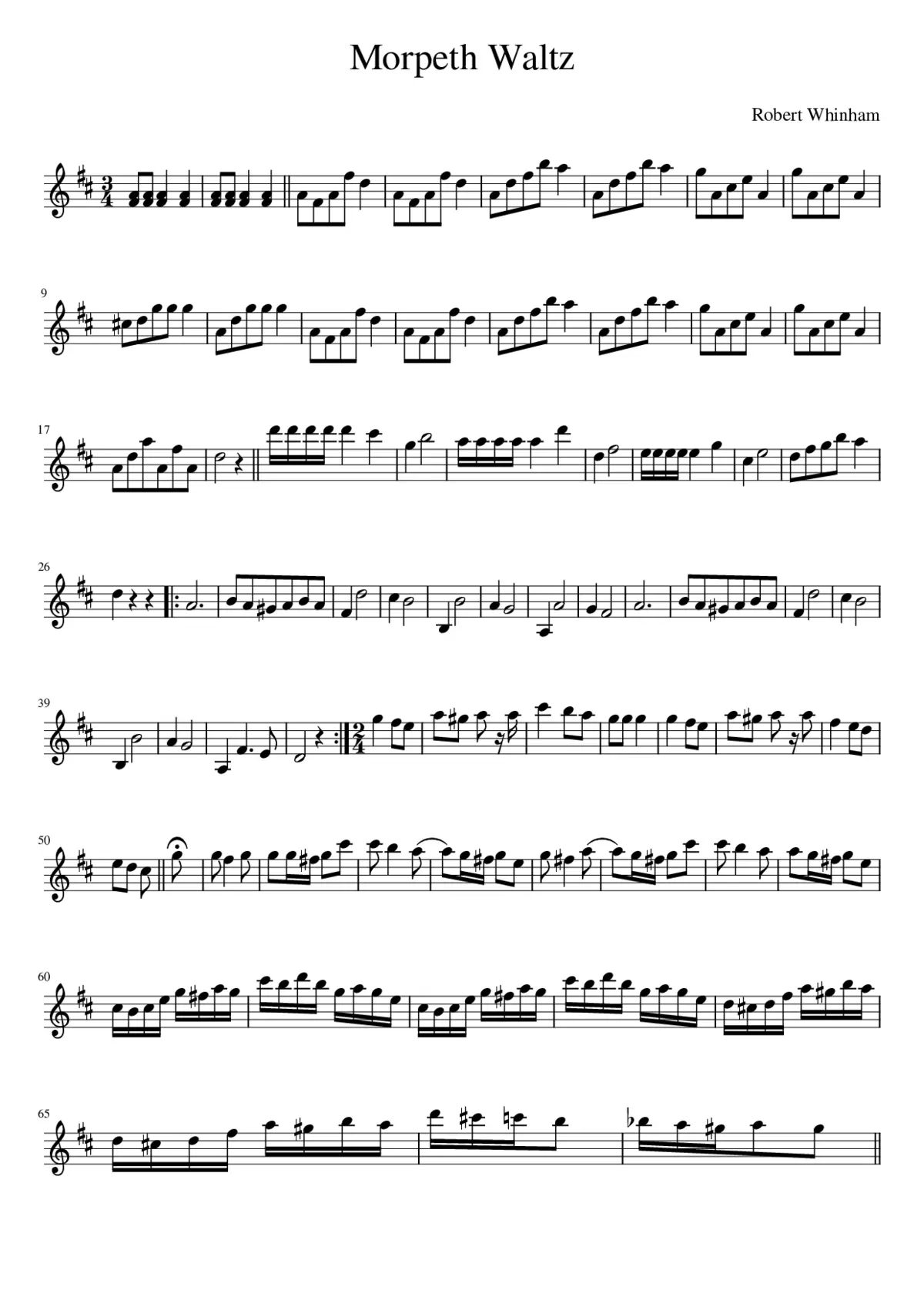 Morpeth Waltz - Page 1