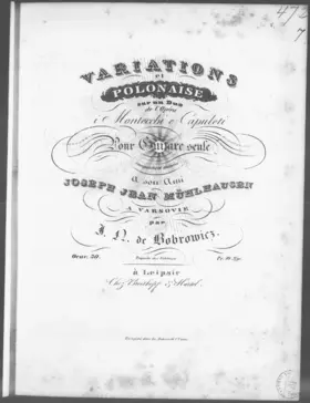 Variations et Polonaise sur un Duo de l'Opéra 'i Montecchi e Capuleti' pour Guitare seule