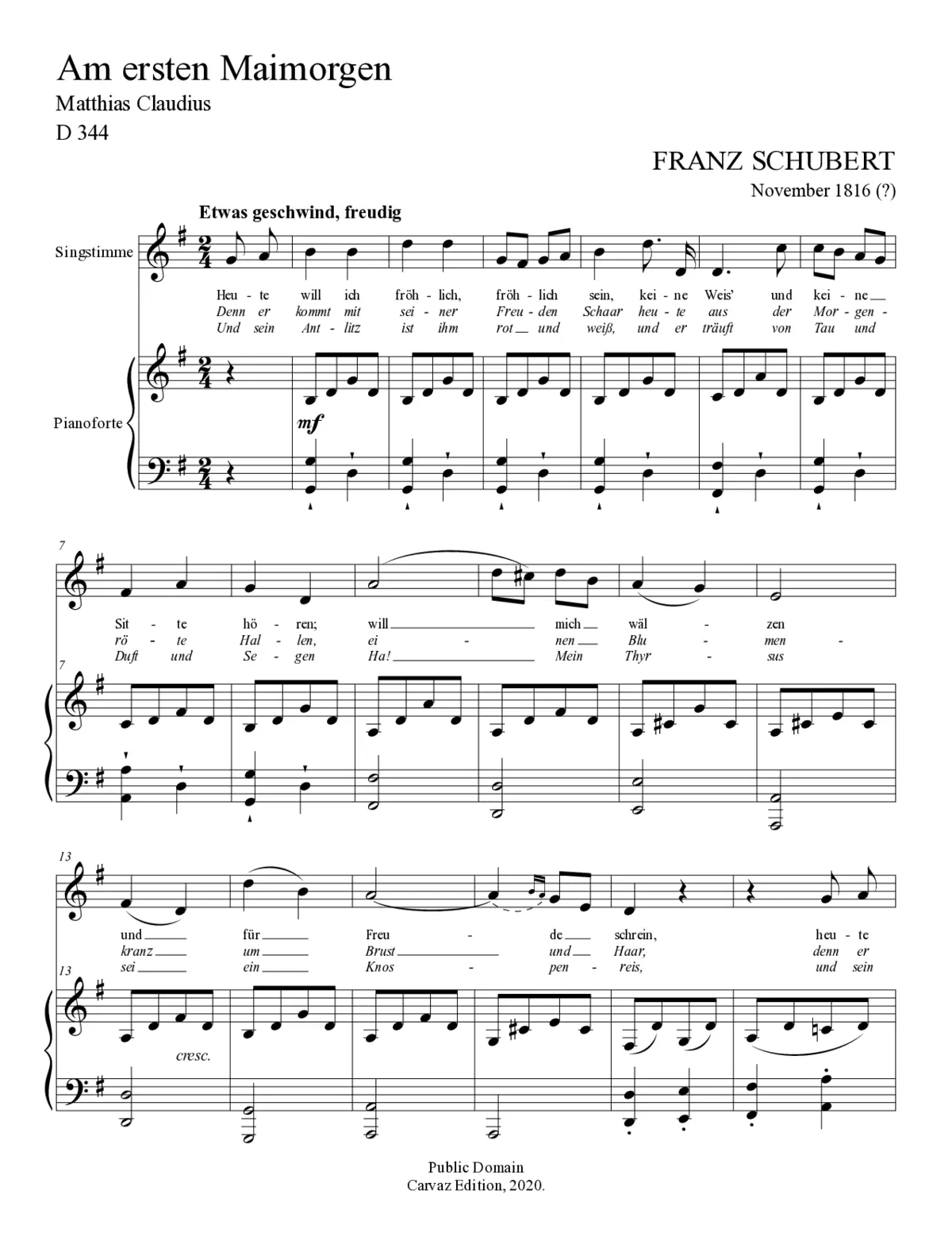 Am ersten Maimorgen - Page 1