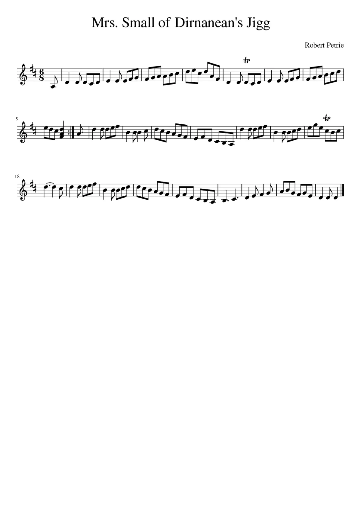 Mrs. Small of Dirnanean's Jigg - Page 1