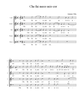 Che fai meco mio cor