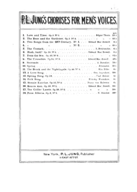 3 Choruses for Male Voices