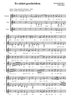 Es stehet geschrieben