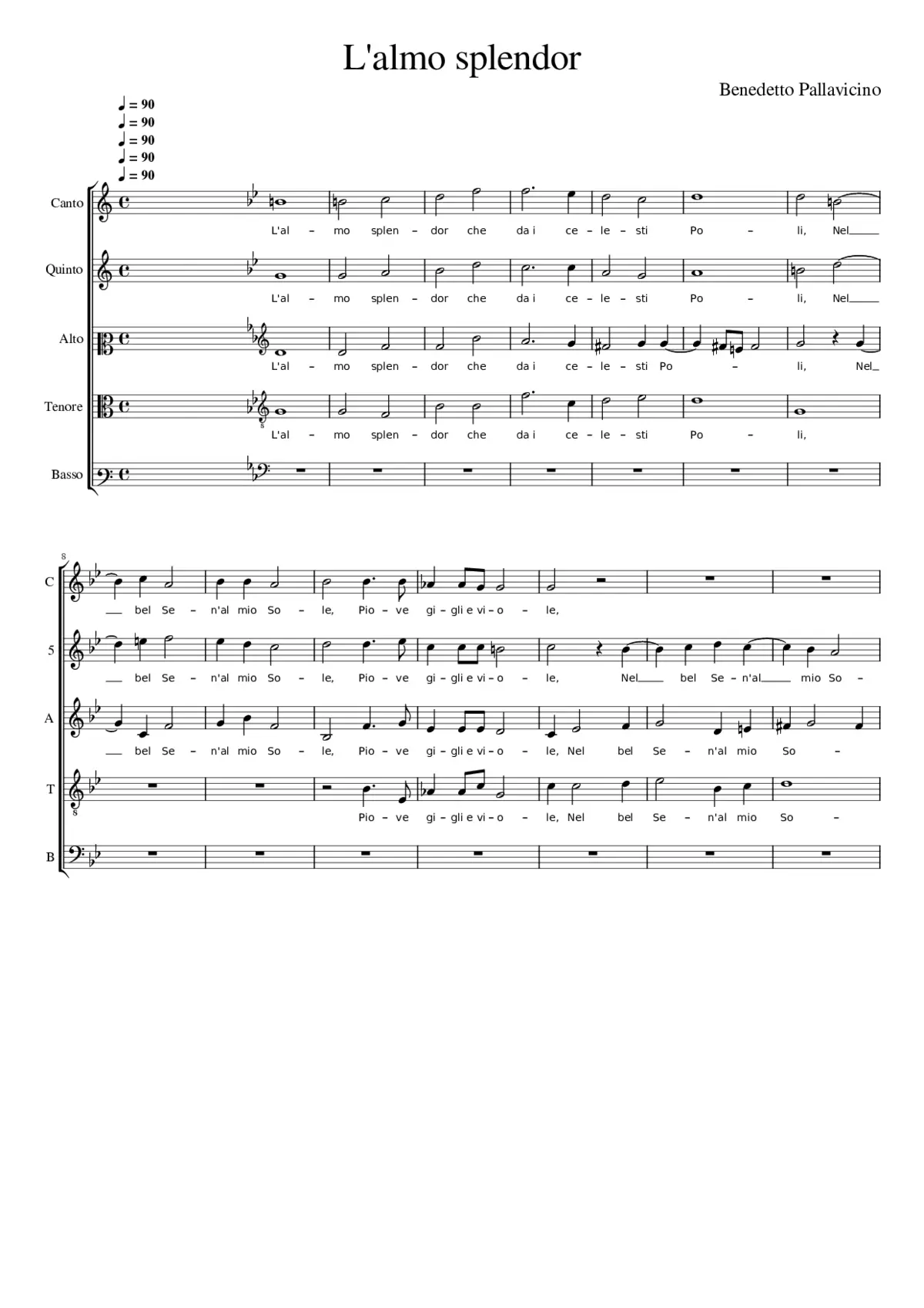 L'almo splendor - Page 1