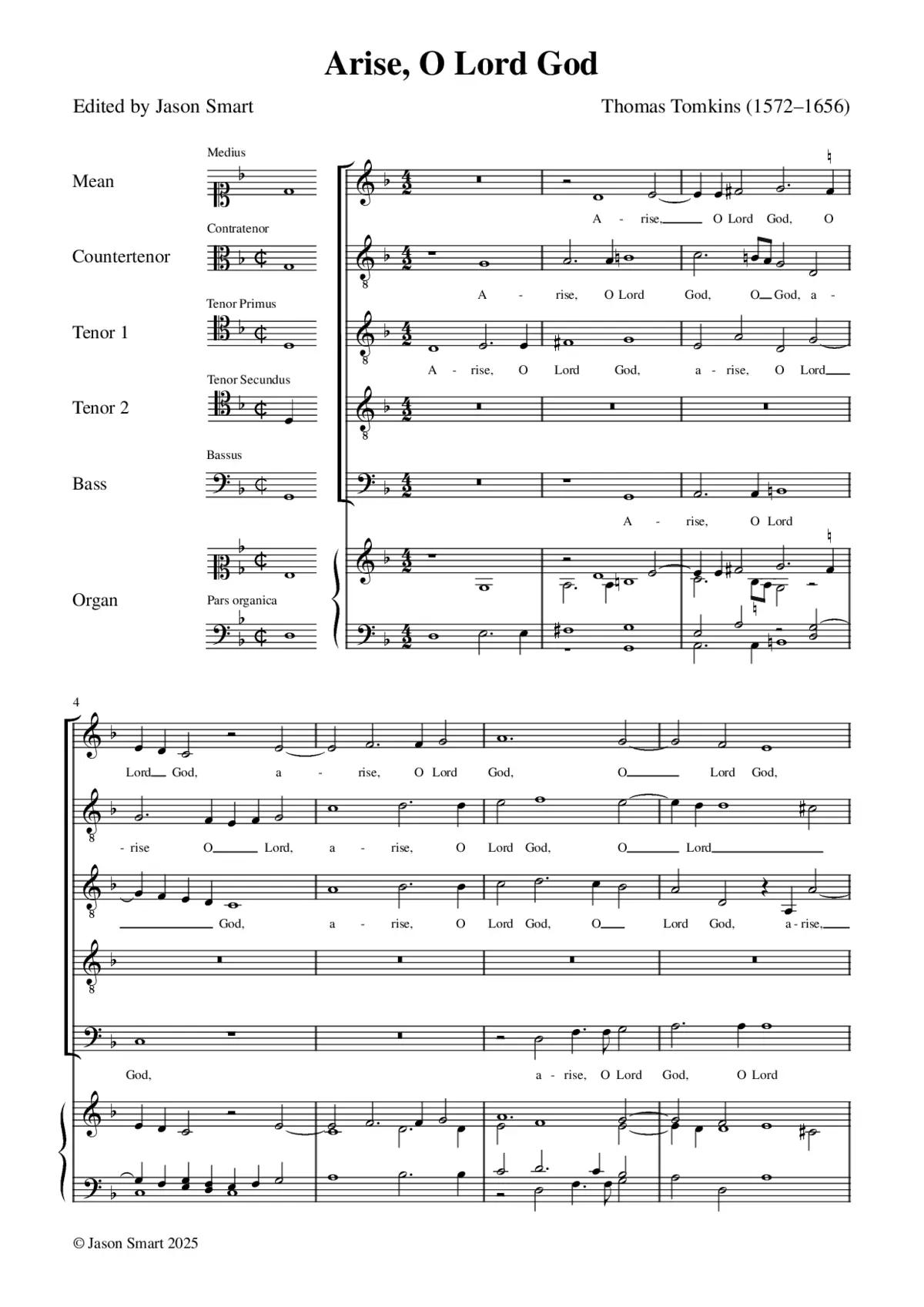 Arise, O Lord God, lift up thine hand - Page 1