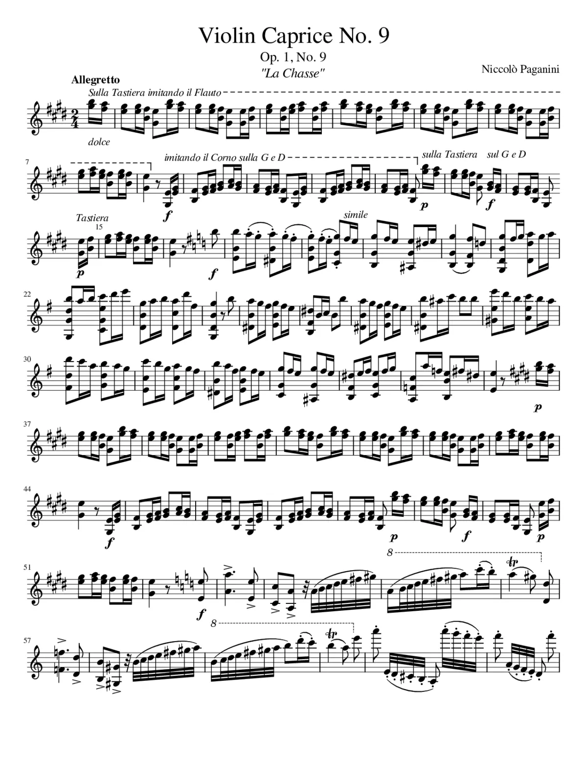 24 Caprices for Solo Violin Op.1 - Page 1