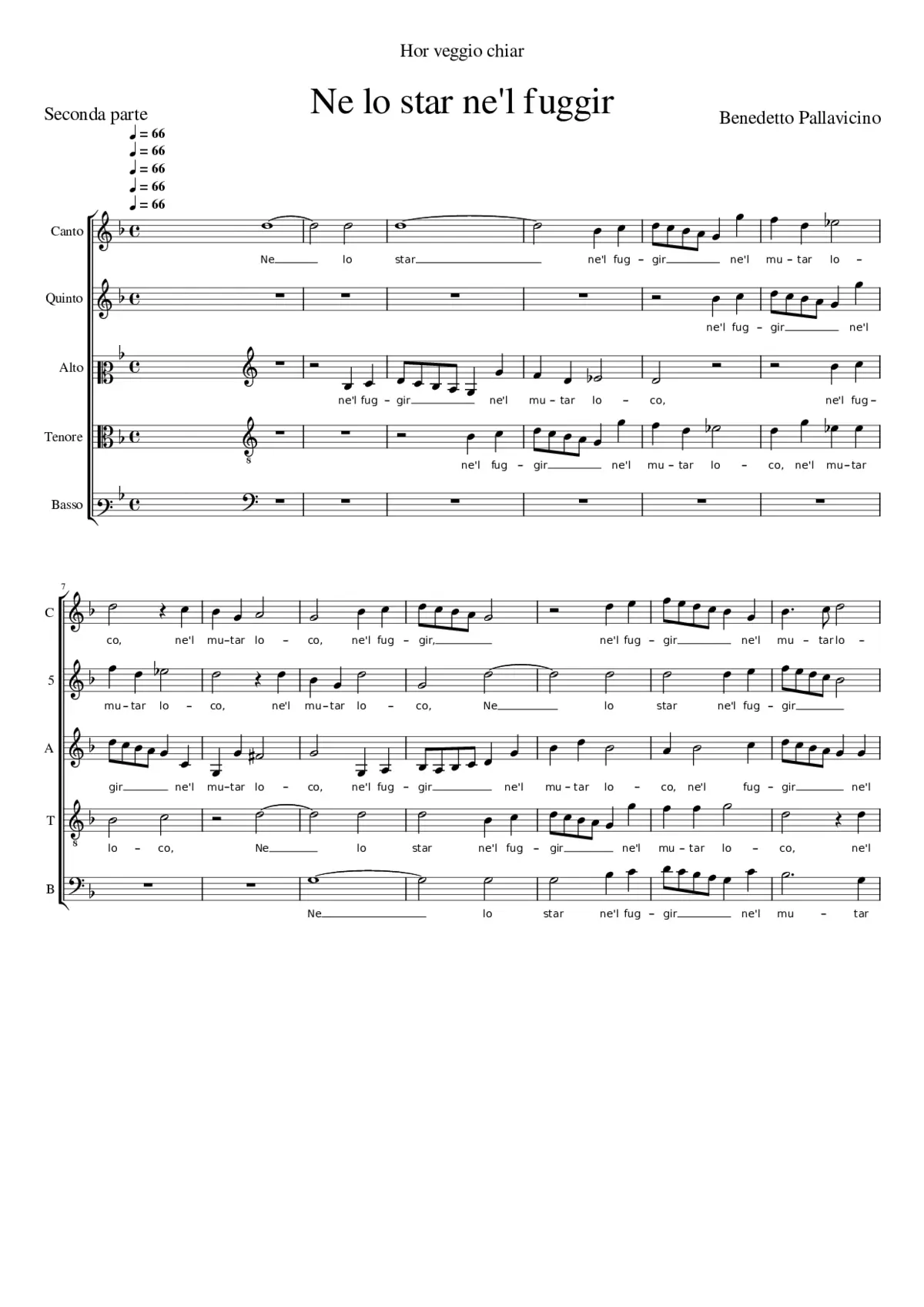 Ne lo star ne'l fuggir - Page 1