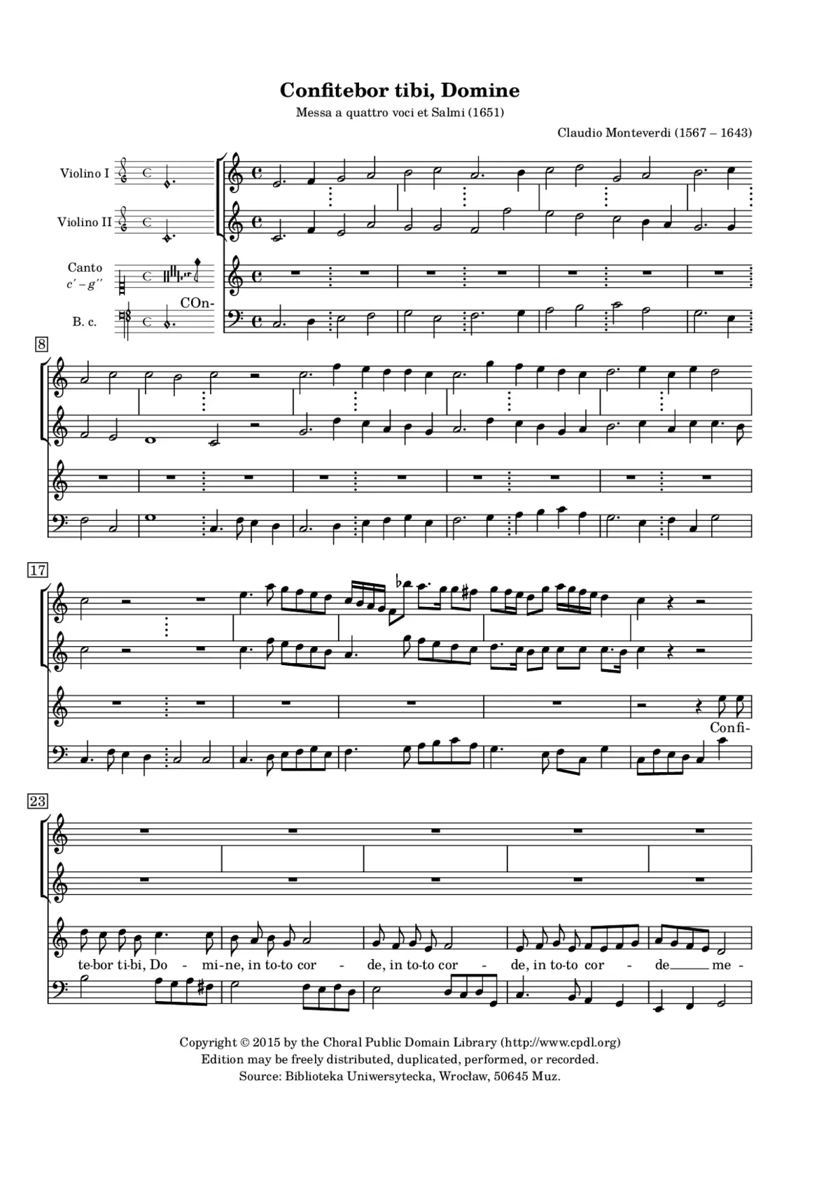 Confitebor I (1650) - Page 1