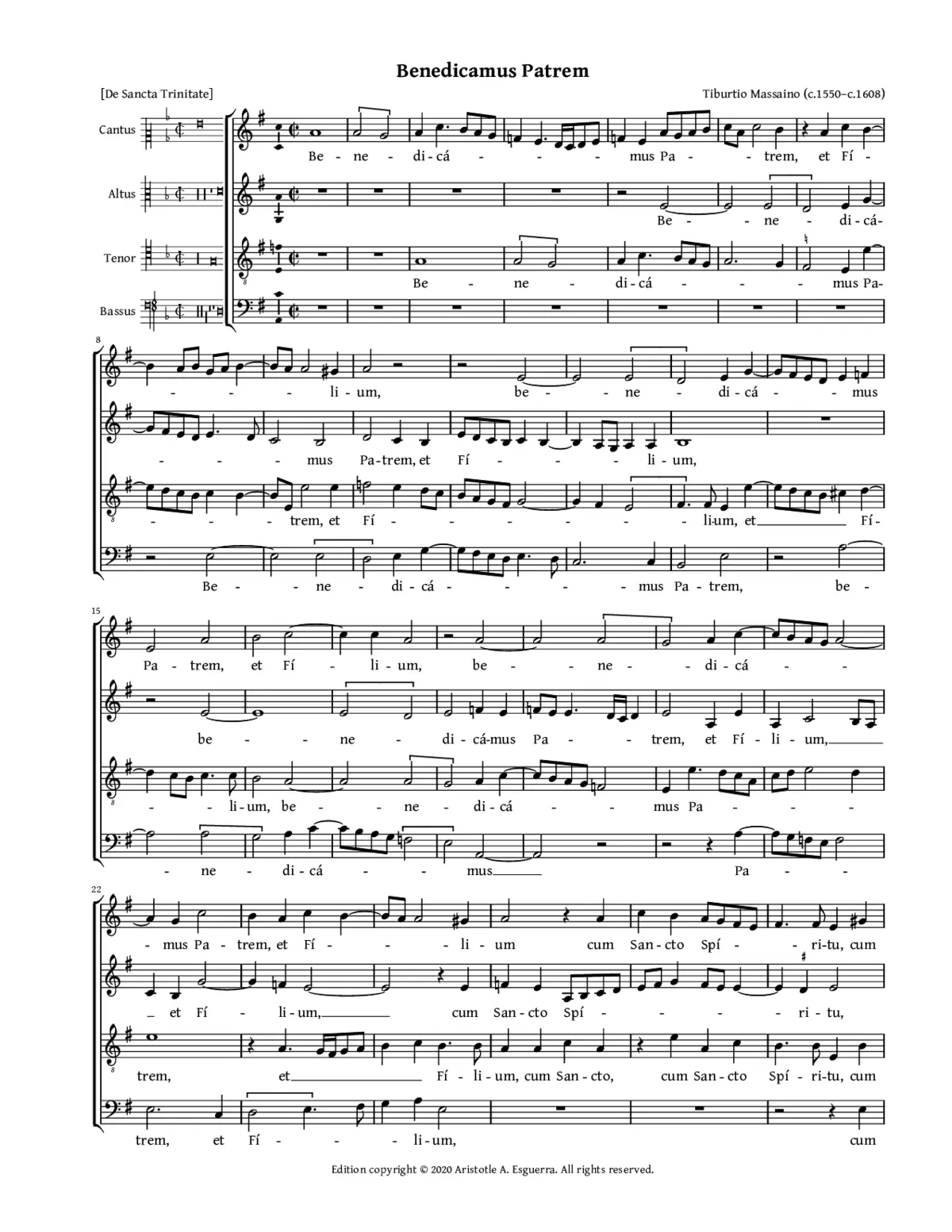 Benedicamus Patrem - Page 1