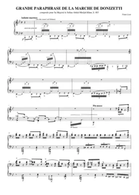 Grande paraphrase de la Marche pour le Sultan Abdul-Medjid Khan S.403