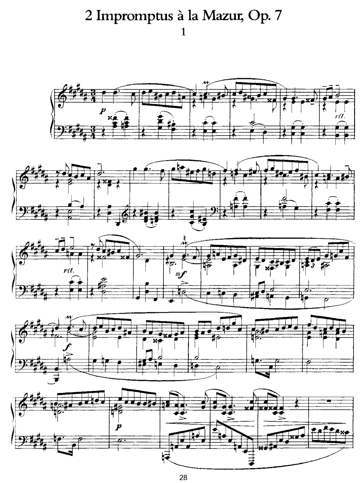 2 Impromptus à la Mazur - Page 1