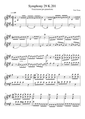 Symphony 29 K.201 (piano)