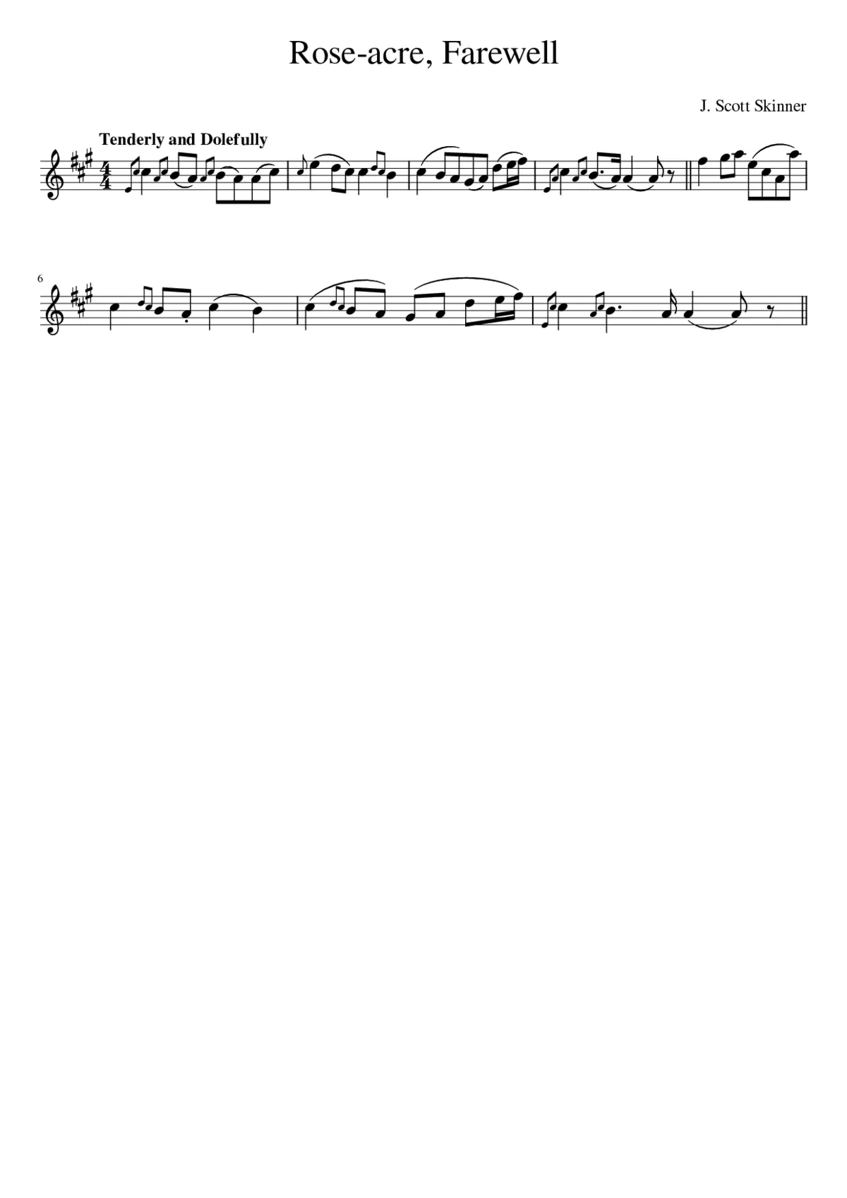 Rose-acre Farewell - Page 1