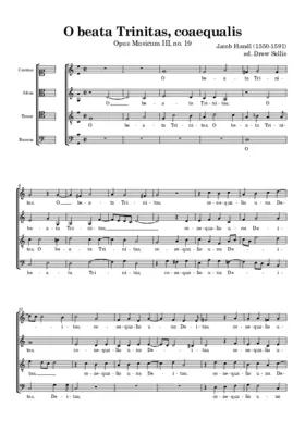 O beata Trinitas, coaequalis