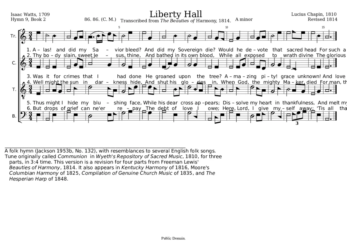 Liberty Hall - Lucius Chapin - Page 1