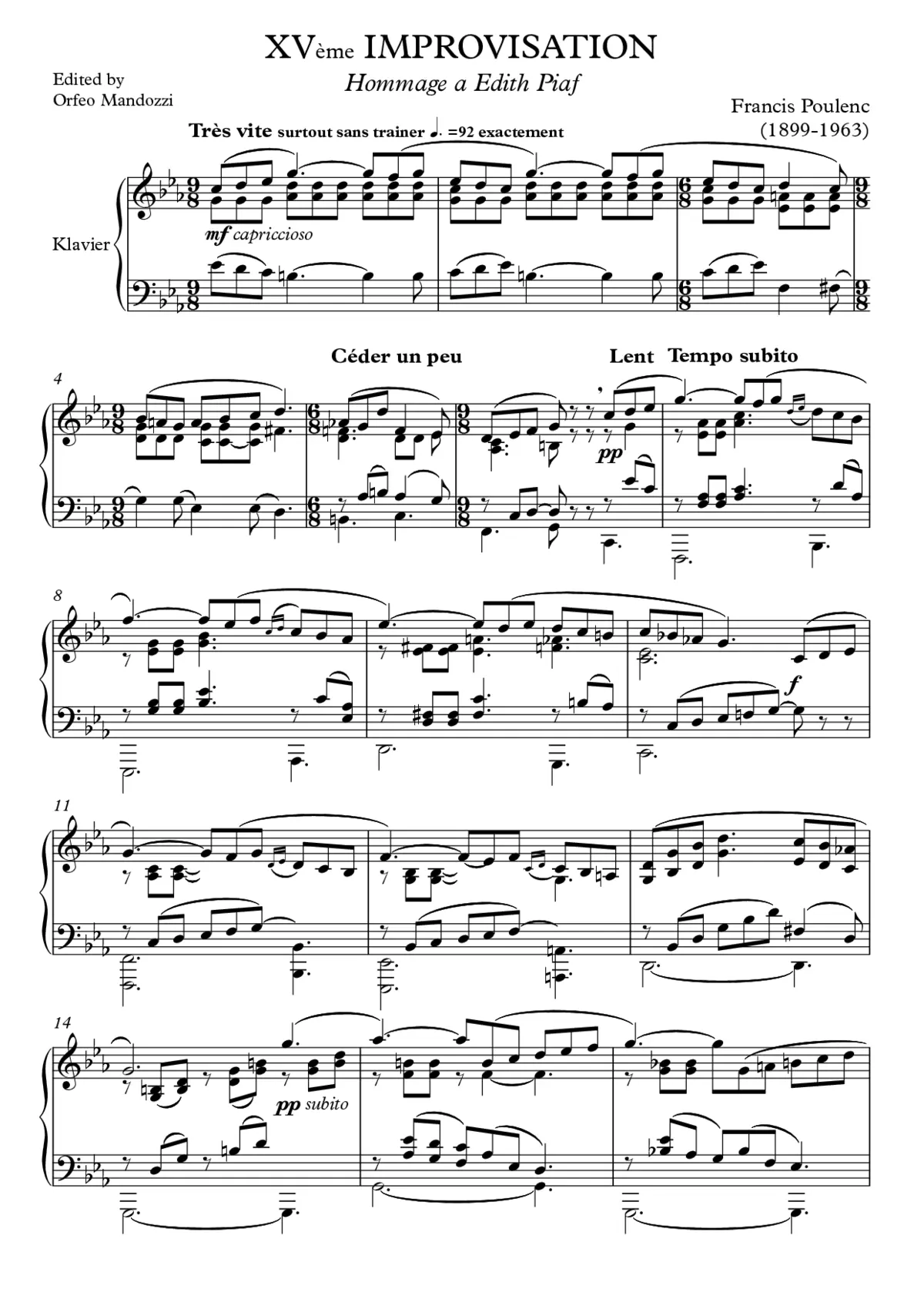 XVème Improvisation en ut mineur - Page 1
