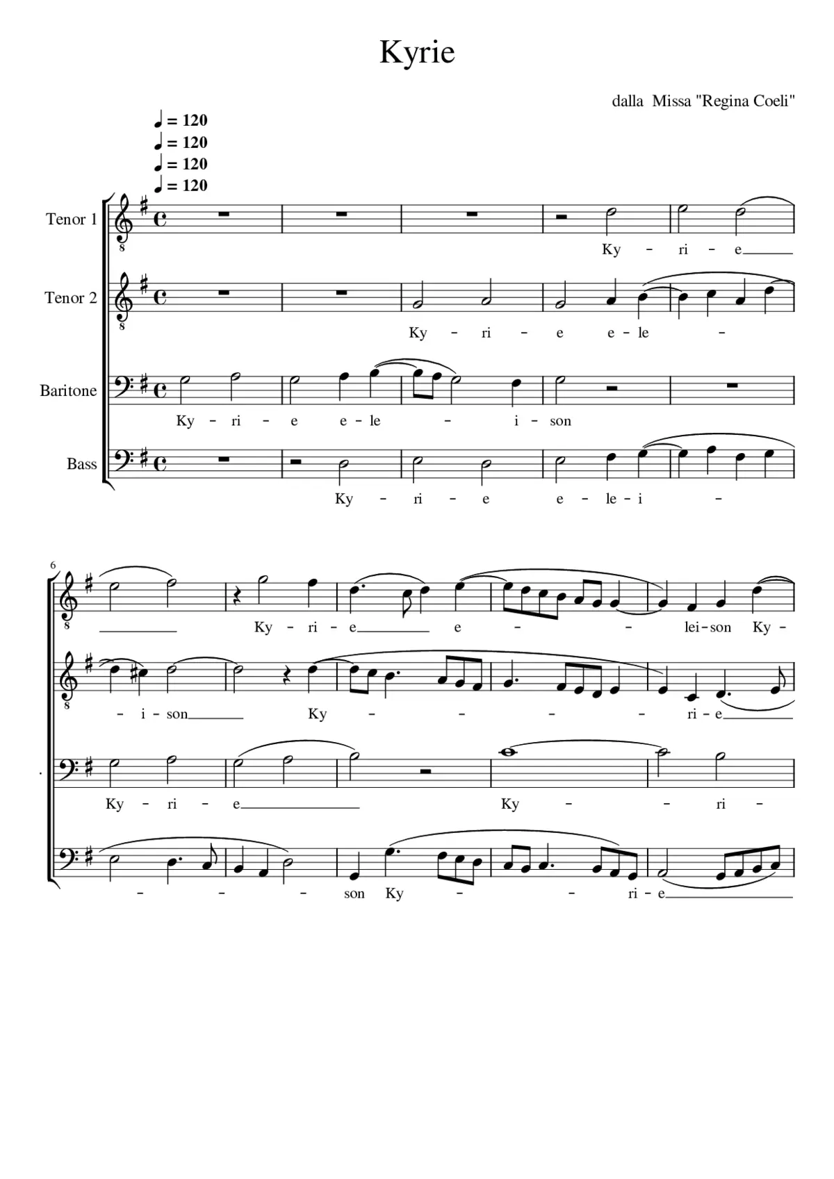 Missa Regina Coeli - Page 1