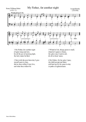 My Father, for another night