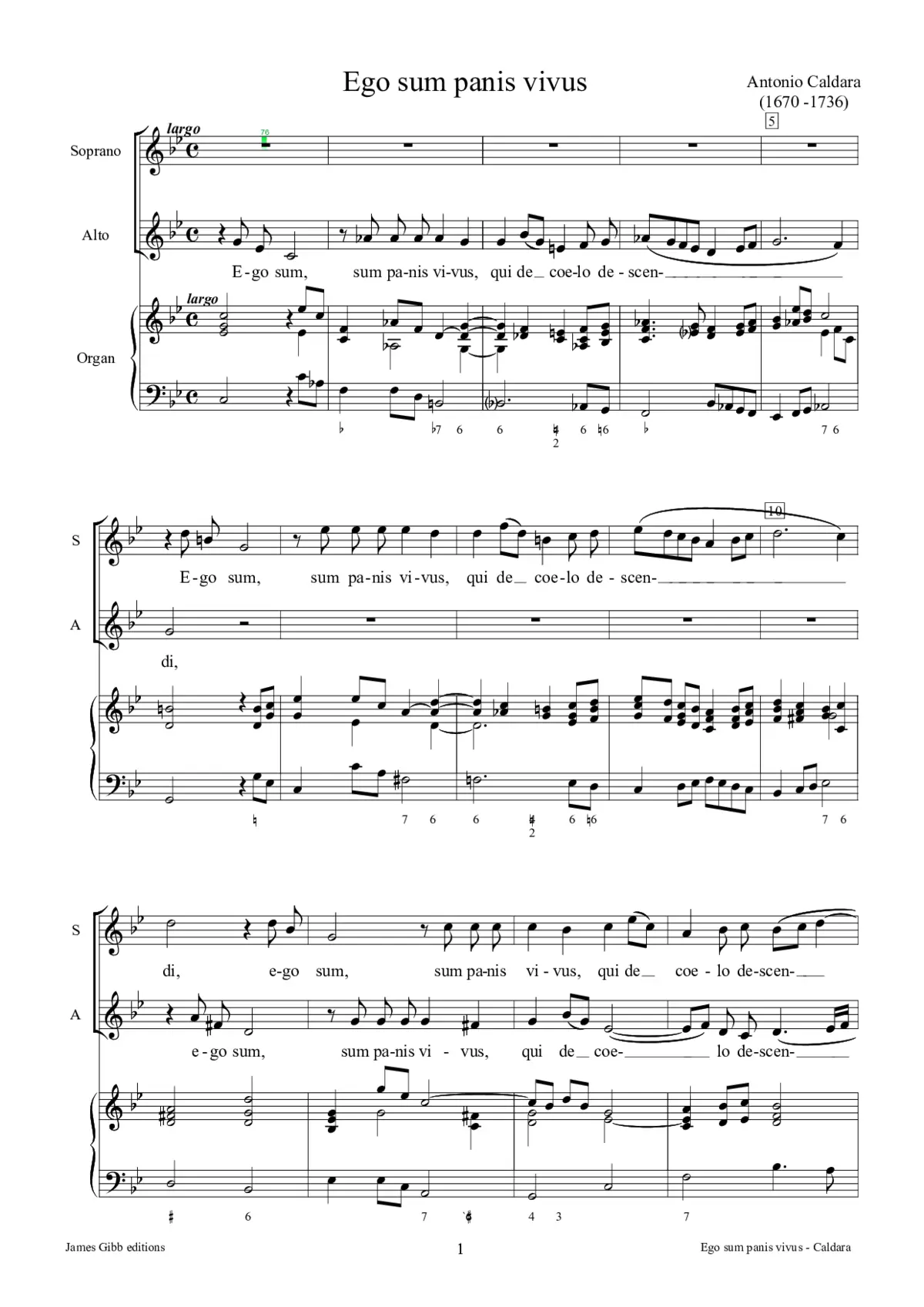 Ego sum panis vivus - Page 1