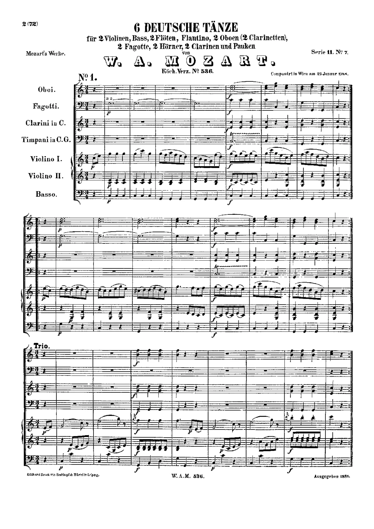 6 German Dances - Page 1