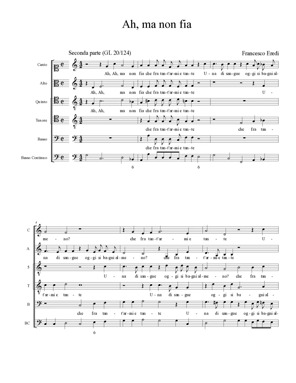 Ah, ma non fia - Page 1