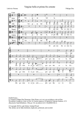 Vergine bella et prima fra cotante