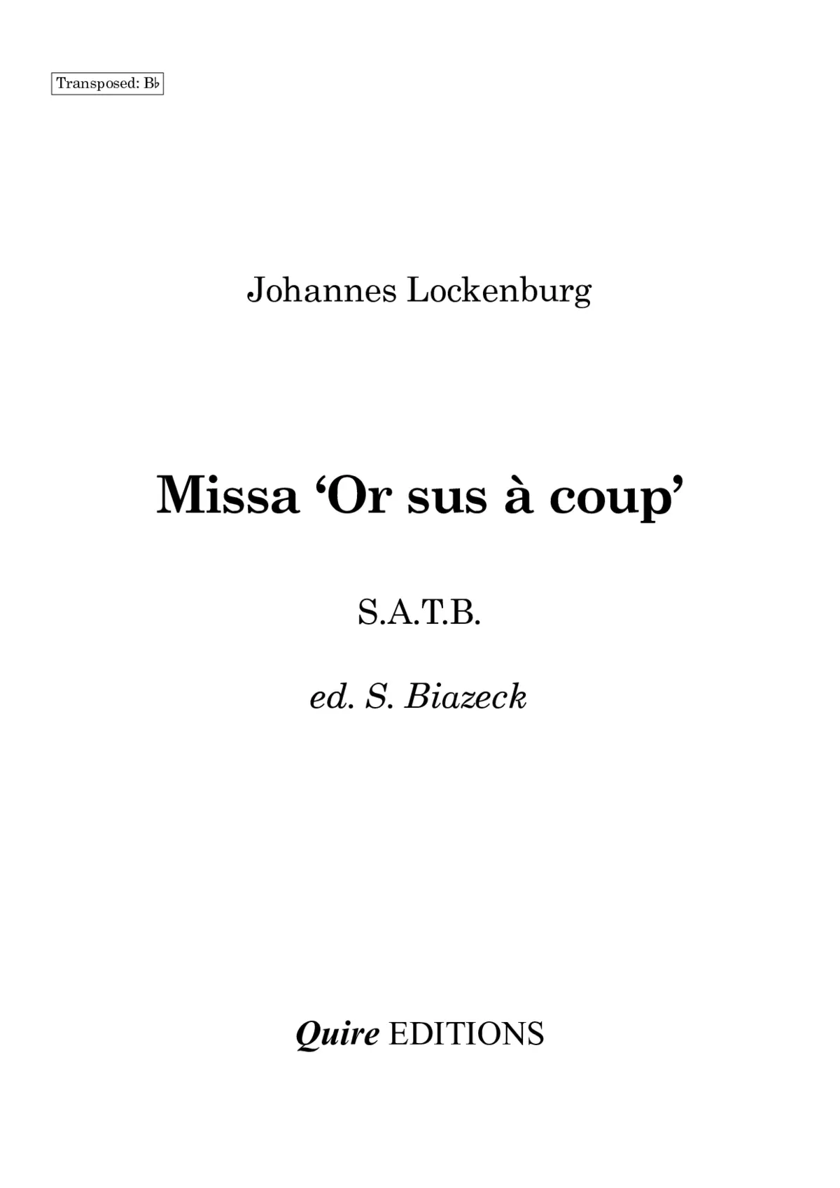 Missa Or sus à coup - Page 1