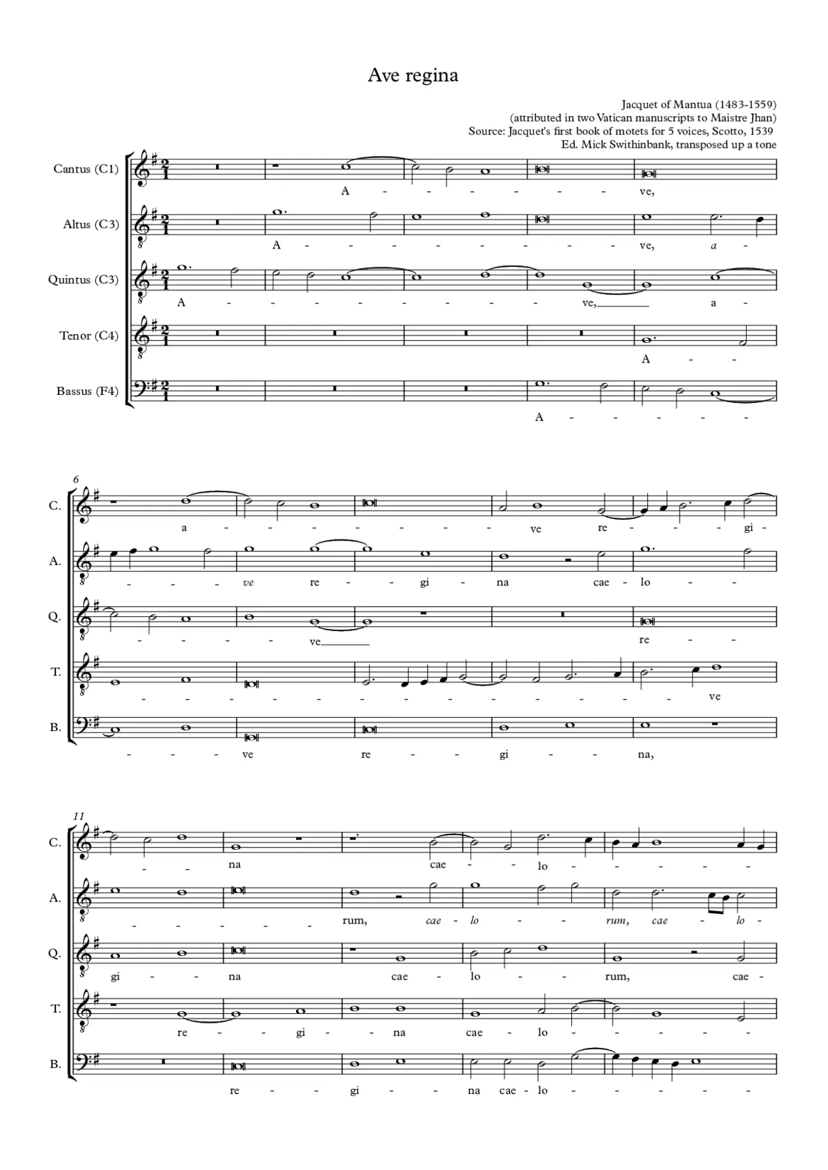 Ave regina - Page 1