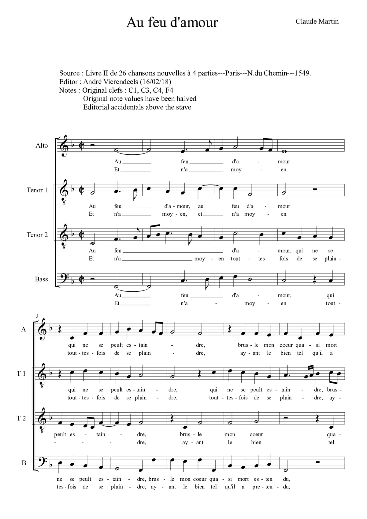 Au feu d'amour - Page 1