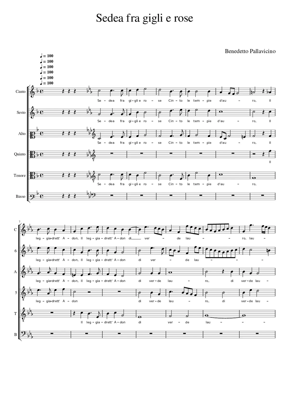 Sedea fra gigli e rose - Page 1