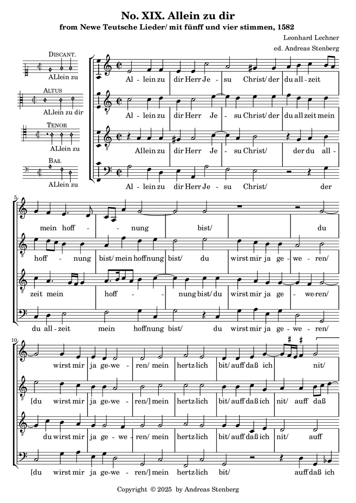 Allein zu dir, Herr Jesu Christ - Page 1