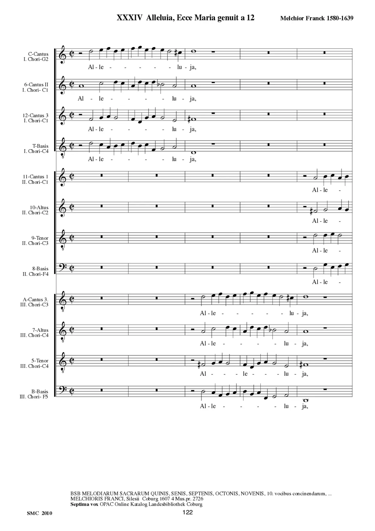 Alleluia, Ecce Maria genuit a 12 - Page 1