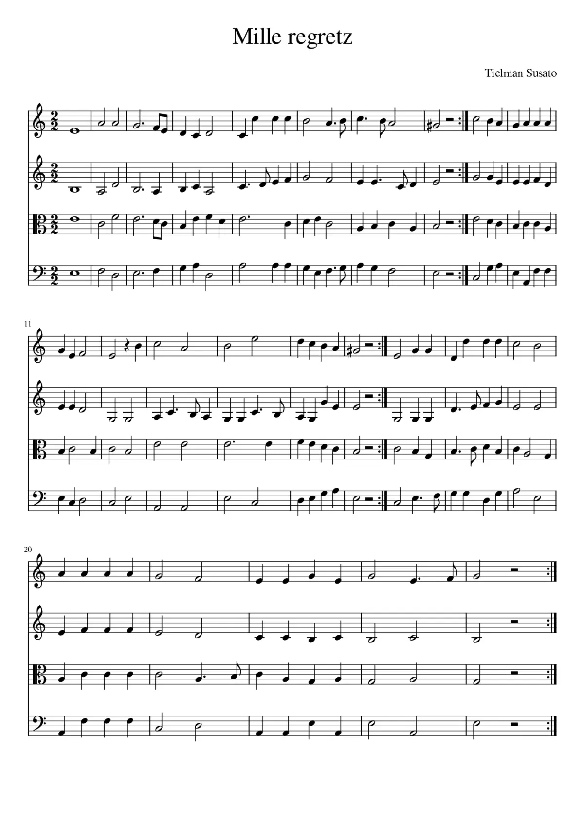 Mille regretz - Page 1