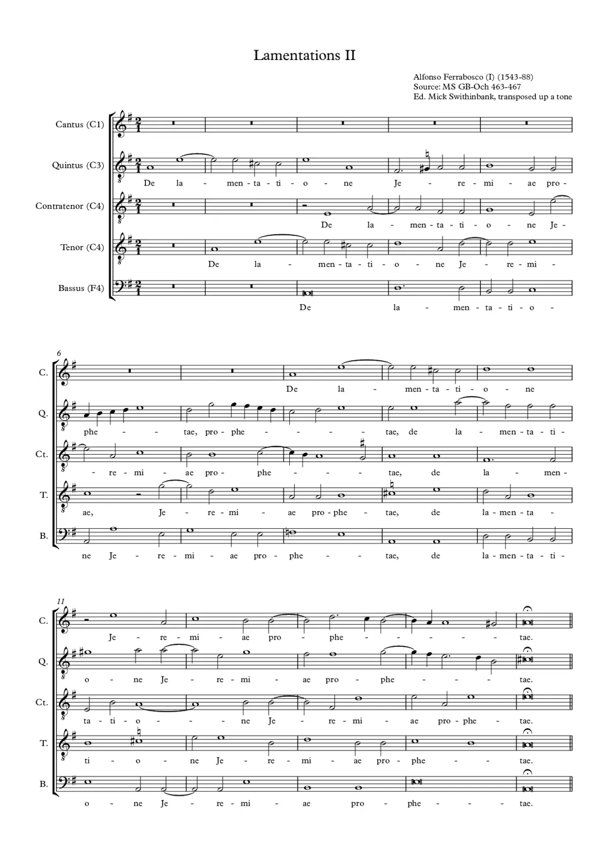 Lamentations II - Page 1