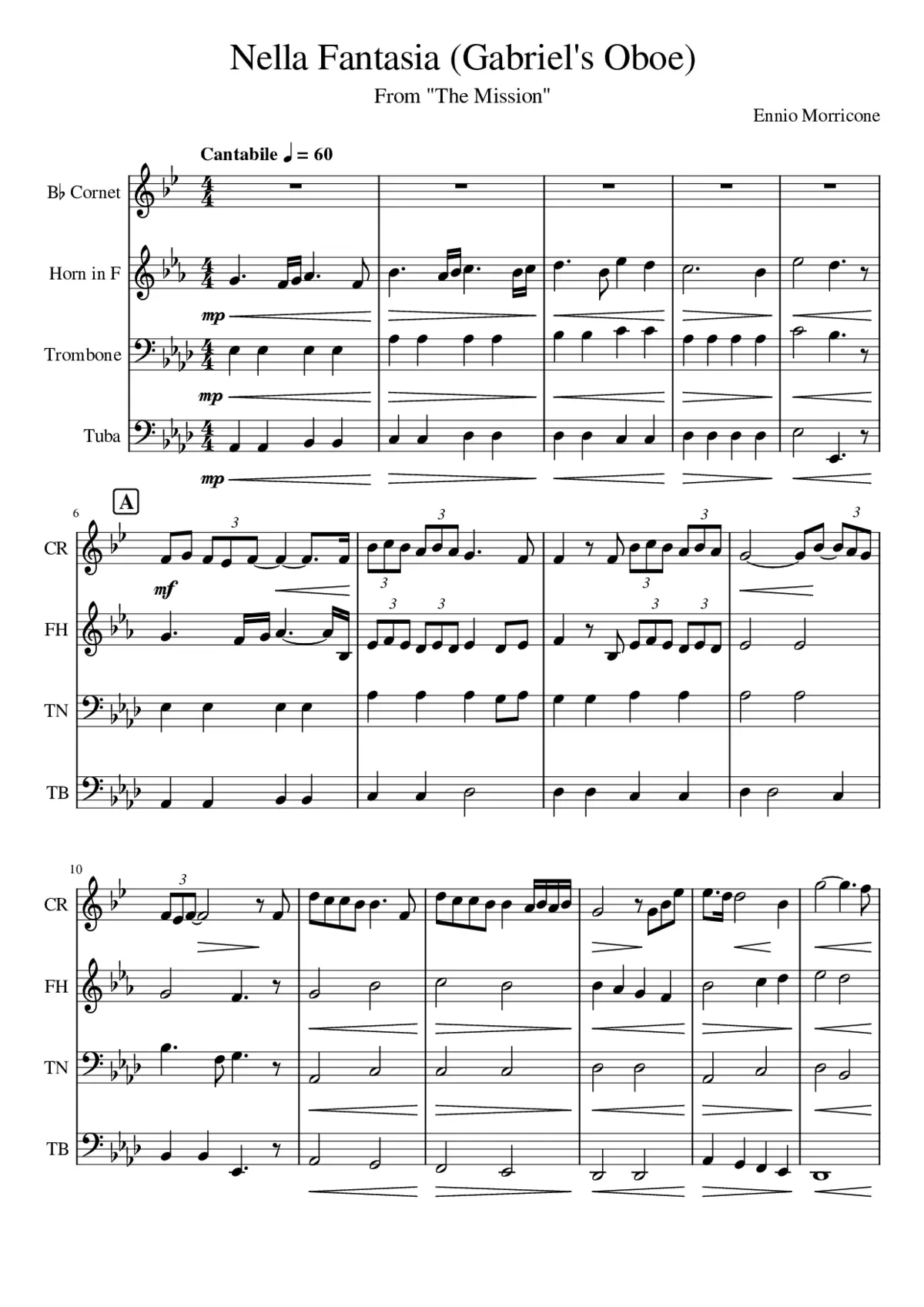 Gabriel's Oboe - Page 1