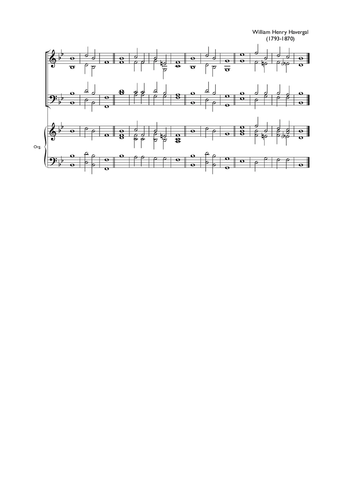 Double chant in B flat major VII - Page 1