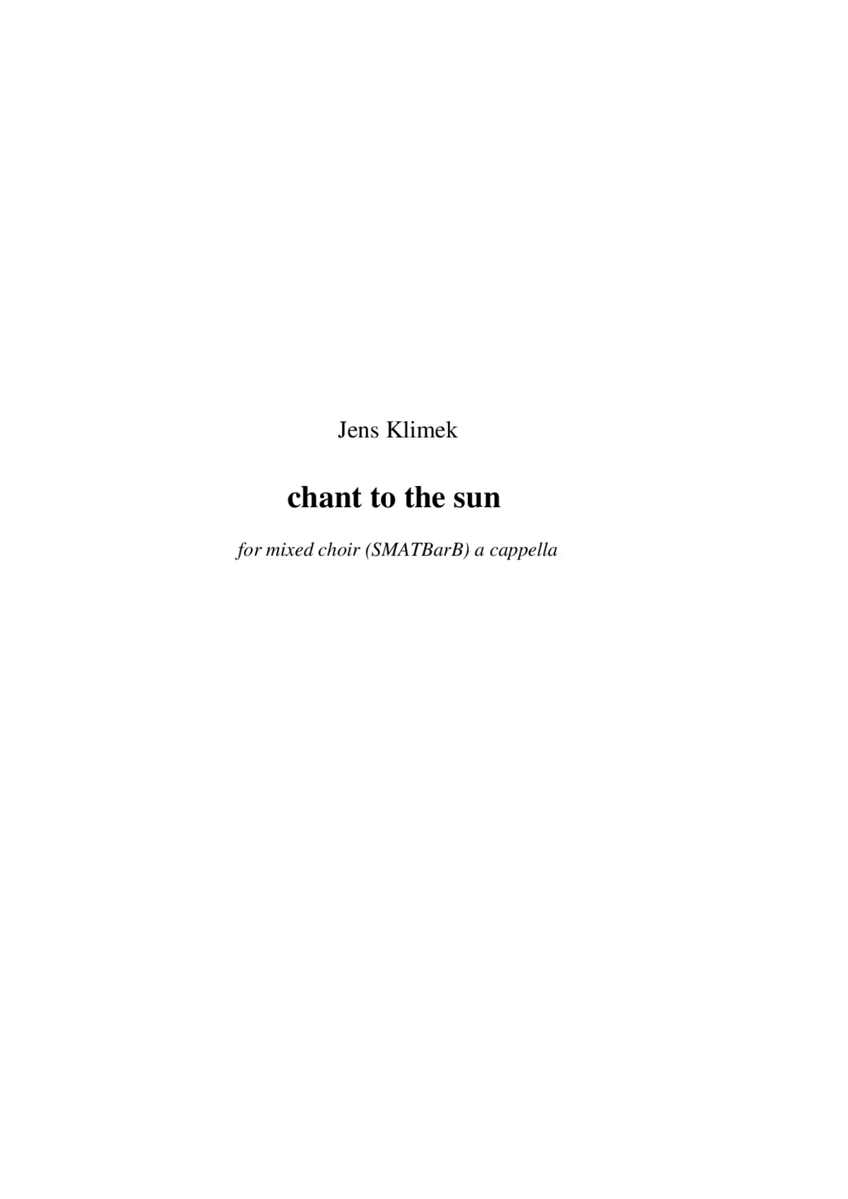 Chant to the sun - Page 1