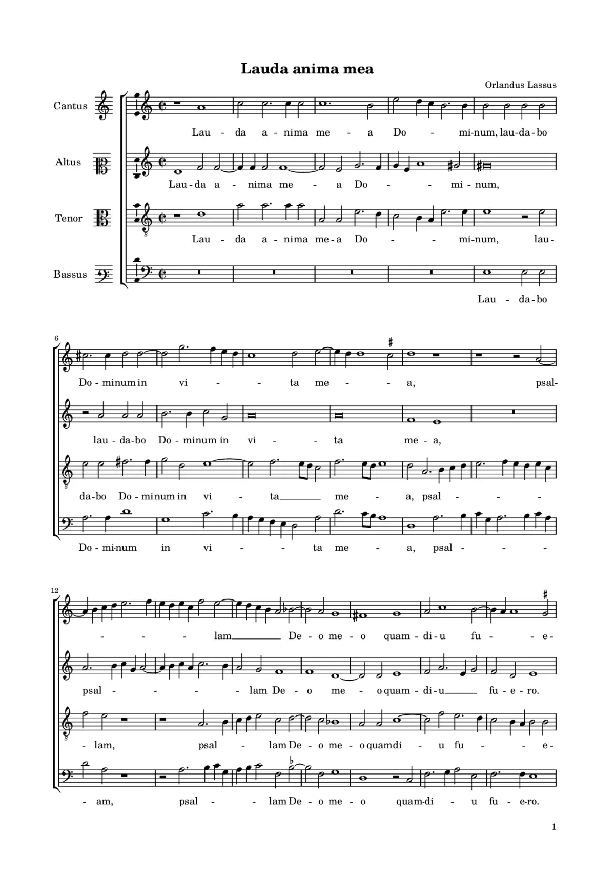 Lauda anima mea - Page 1